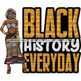 Afro Lola Black History Month Quotes .SVG Clipart Vector Cutting Files For Circuit Silhouette Cricut and More!