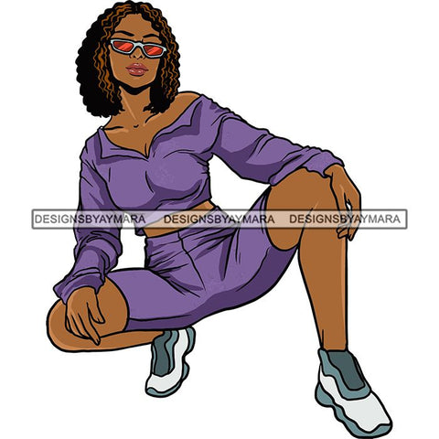 Fashion Diva Glamour Afro Classy Sexy Lady SVG PNG JPG Vector Files For Cutting and More