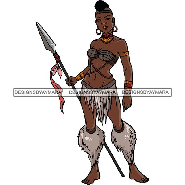 African American Woman Warrior Goddess Proud Roots Fighter Strong Build SVG Cutting Files