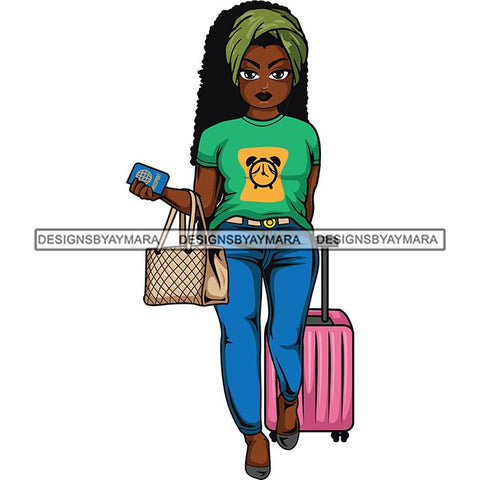 Lola Travel Vacation Getaway Black Proud Woman Traveling .SVG Cutting Files For Silhouette and Cricut and More!
