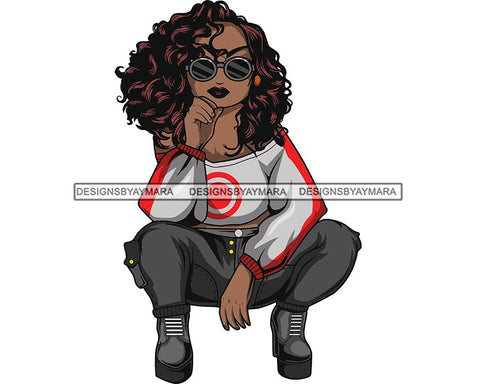 Afro Lola Boss Lady Diva Style .SVG Cutting Files For Silhouette and Cricut and More!