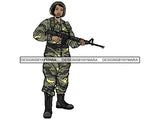 Military Woman USA Proud Melanin PNG Files For Print Not For Cutting