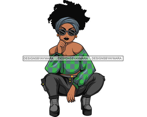 Afro Lola Boss Lady Diva Style .SVG Cutting Files For Silhouette and Cricut and More!