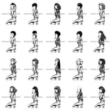 Bundle 20 Afro Lola Praying God Lord Prayers Knee Forgiveness .SVG Clipart Cutting Files For Silhouette and Cricut and More!
