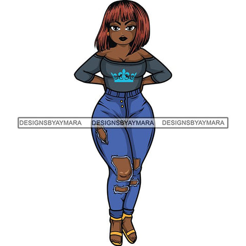 Afro Lola Sassy Exotic Curvy Thick Goddess .SVG Cutting Files For Silhouette and Cricut and More!