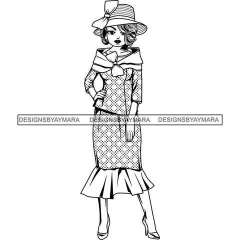 Afro Classy Lola Church Lady Glamour .SVG Clipart Vector Cutting Files For Circuit Silhouette Cricut and More!