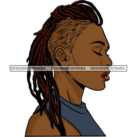 Afro Woman Short Haircut Curly Hairstyle Fashion Makeup Glamour SVG Files For Cutting and More!