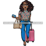 Lola Travel Vacation Getaway Black Proud Woman Traveling .SVG Cutting Files For Silhouette and Cricut and More!