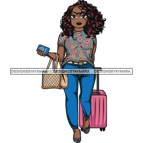 Lola Travel Vacation Getaway Black Proud Woman Traveling .SVG Cutting Files For Silhouette and Cricut and More!