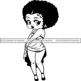 Afro Sexy Queen Betty SVG Cutting Files For Cricut and Silhouette