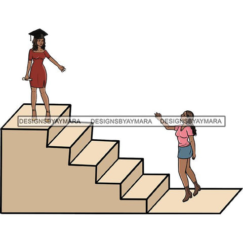 Graduation Achievement Hard Work Diploma Success Robe Cap Certificate College SVG Cutting Files