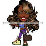 Cute Afro Lola Boss Lady Summer Fashion Dope Diva Glamour .SVG Cutting