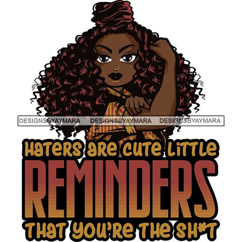 Afro Lola Strong Lady We can Do It Woman Power Flexing Arms Believe in Yourself Quotes .SVG Cutting Files For Silhouette and Cricut and More!