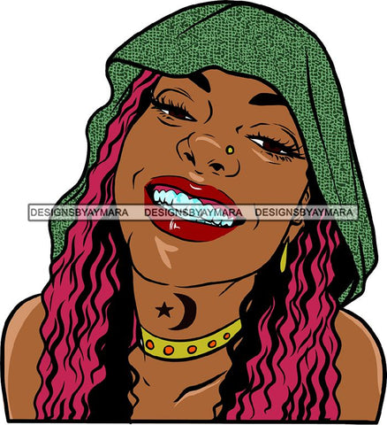 Ghetto Babe Street Girl Funky Girl Woman Face Urban Swag Hip Hop Girl .SVG Cutting Files For Silhouette Cricut and More!