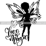 Afro Fairy Fantasy Magic SVG Cut Files For Silhouette and Cricut