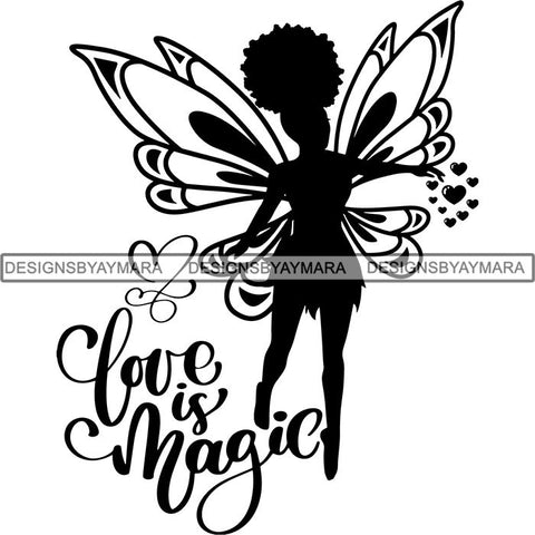 Afro Fairy Fantasy Magic SVG Cut Files For Silhouette and Cricut