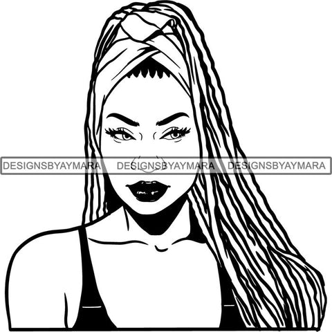 Afro Independent Successful Woman SVG Cutting Files For Silhouette Cricut and More