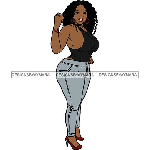 BBW Thick Thigh Woman Sassy Exotic Curvy Big Bone Goddess .SVG Cutting Files For Silhouette and Cricut and More!