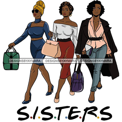 Ladies Getaway Vacation Trip Travel Adventure Best Friends Forever Buddy Sister Divas Melanin Girlfriends SVG Files For Cutting and More!