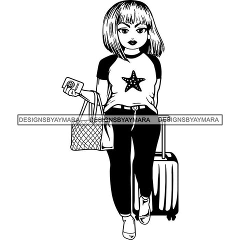 Lola Travel Vacation Getaway Black Proud Woman Traveling .SVG Cutting Files For Silhouette and Cricut and More!