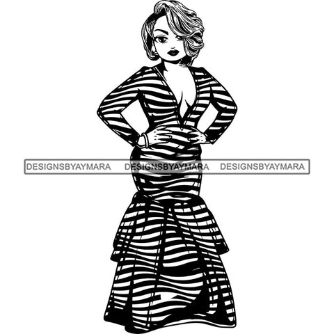 Afro Lola Boss Fashion Diva Glamour .SVG Cutting Files For Silhouette and Cricut and More!