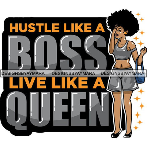Afro Lola Boss Lady Quotes SVG Cutting Files For Silhouette Cricut and More