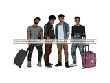 Man Getaway Trip Friends PNG File For Print Not For Cutting