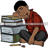 Back to School Kid Student Education Supplies .PNG Print File Not For Cutting