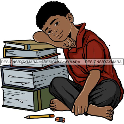 Back to School Kid Student Education Supplies .PNG Print File Not For Cutting