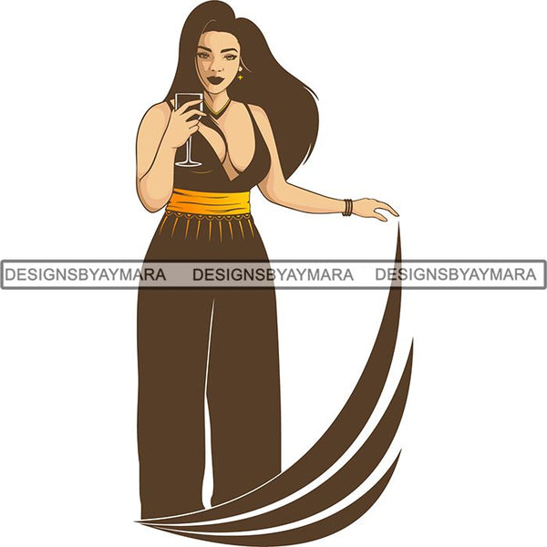 Afro Beautiful Woman Goddess Diva Classy Lady .SVG Cut Files For Silhouette and Cricut