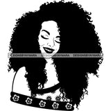 Afro Nubian Melanin Popping Kinky Hair Beautiful African American Woman SVG Cutting Files