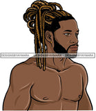 Attractive Black Man Bearded Hipster Model Fashion Male Guy Hombre Masculino Guapo Stylish Close-up Sexy Macho Manly SVG Files For Cutting