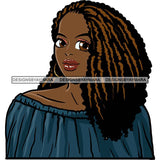 Afro Black Woman Sister-lock Hairstyle .SVG Cutting Files For Silhouette Cricut and More!