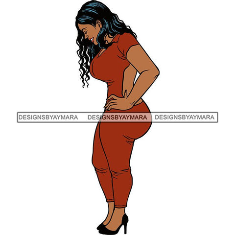 BBW Thick Thigh Woman Sassy Exotic Curvy Big Bone Goddess .SVG Cutting Files For Silhouette and Cricut and More!