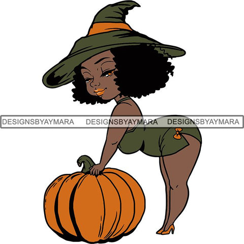 Afro Sexy Witches Halloween SVG Cutting Files For Silhouette Cricut and More