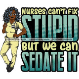 Afro Lola Nurse Medical Occupation SVG Cutting Files For Cricut Silhouette and More