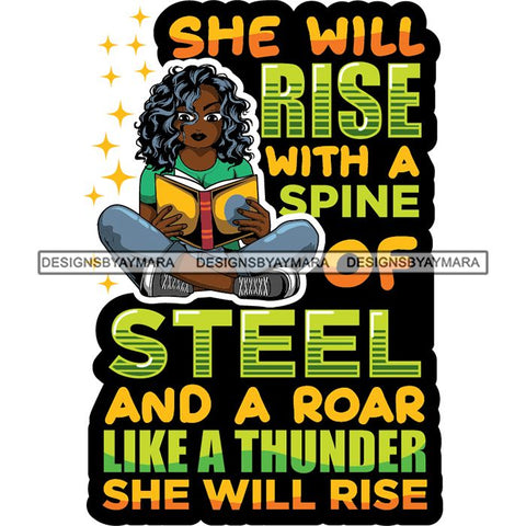 Afro Lola Reading Education Smart Woman Quotes .SVG Cutting Files For Silhouette Cricut and More!