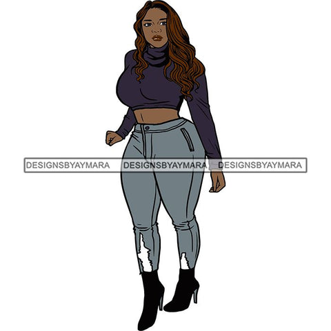 BBW Thick Thigh Woman Sassy Exotic Curvy Big Bone Goddess .SVG Cutting Files For Silhouette and Cricut and More!