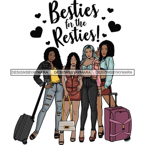 Ladies Getaway Vacation Trip Flight Travel Adventure Best Friends Journey Together Sisters Divas Melanin Girlfriends SVG Files For Cutting and More!