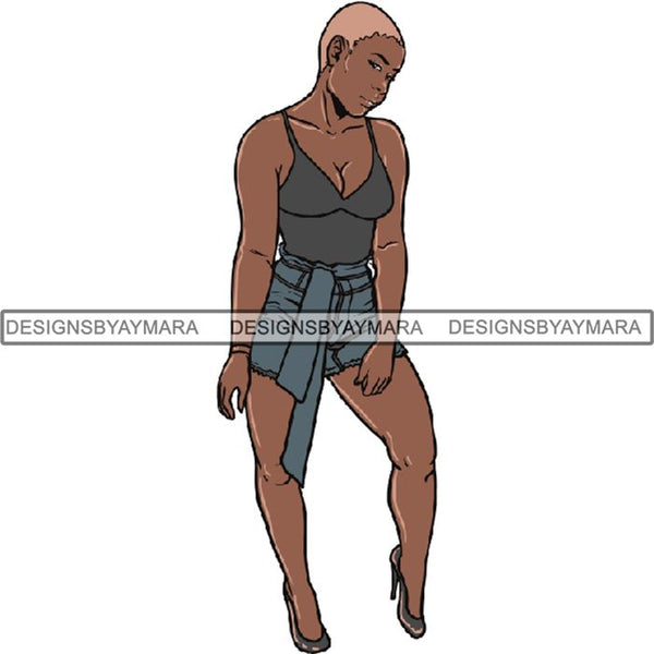 Melanin Bald Short Hairstyle Queen Goddess Nubian .SVG Cut Files For Silhouette and Cricut and Much More