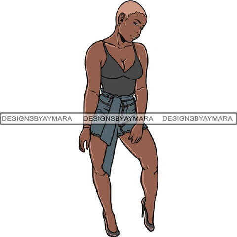 Melanin Bald Short Hairstyle Queen Goddess Nubian .SVG Cut Files For Silhouette and Cricut and Much More