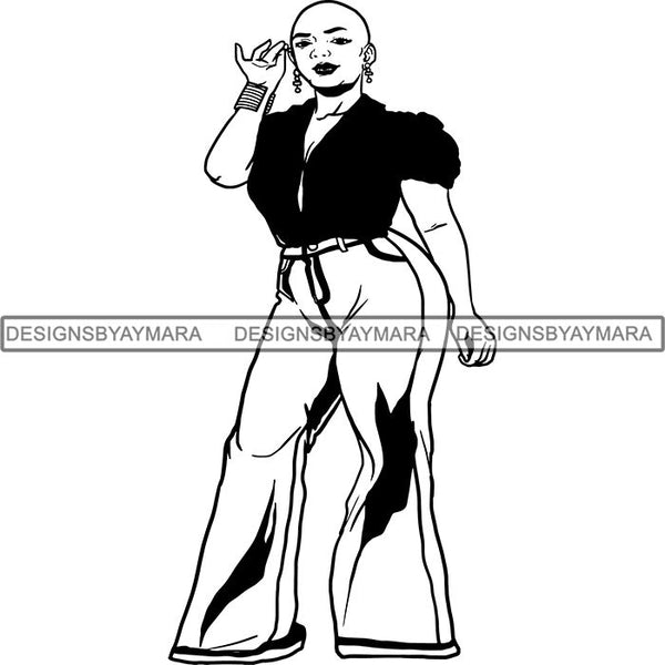Melanin Bald Short Hairstyle Queen Goddess Nubian .SVG Cut Files For Silhouette and Cricut and Much More