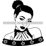 Afro Nubian Melanin Popping Kinky Hair Beautiful African American Woman SVG Cutting Files