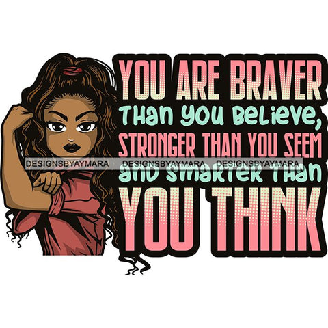 Afro Lola Strong Lady We can Do It Woman Power Flexing Arms Believe in Yourself Quotes .SVG Cutting Files For Silhouette and Cricut and More!
