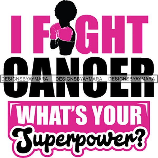 Strong Afro Woman SVG Cancer Survivor Cutting Files For Silhouette Cricut and More