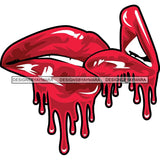 Sensual Glossy Lips SVG Cutting Files