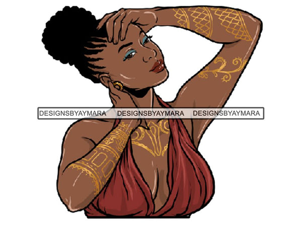 Tattoo Nubian Goddess PNG Files For Print Not For Cutting