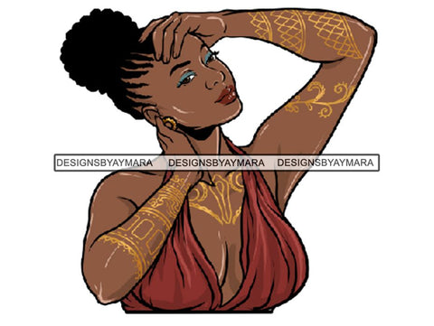 Tattoo Nubian Goddess PNG Files For Print Not For Cutting