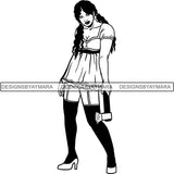 Afro Black Woman Halloween SVG Cutting Files For Silhouette Cricut and More