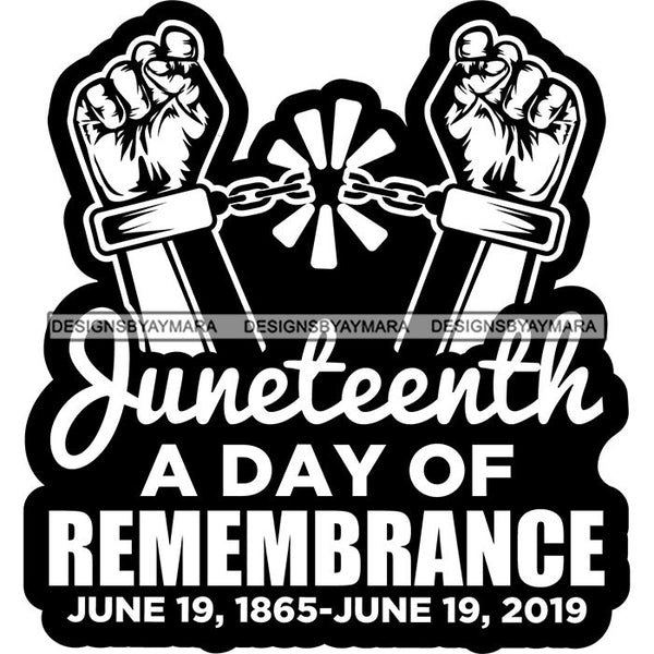 Juneteenth Celebration June 19 Emancipation Freedom Holiday African American History  SVG PNG JPG Vector Cutting Files